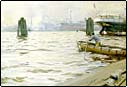 Hamburgs hamn, Akvarell, 1891.